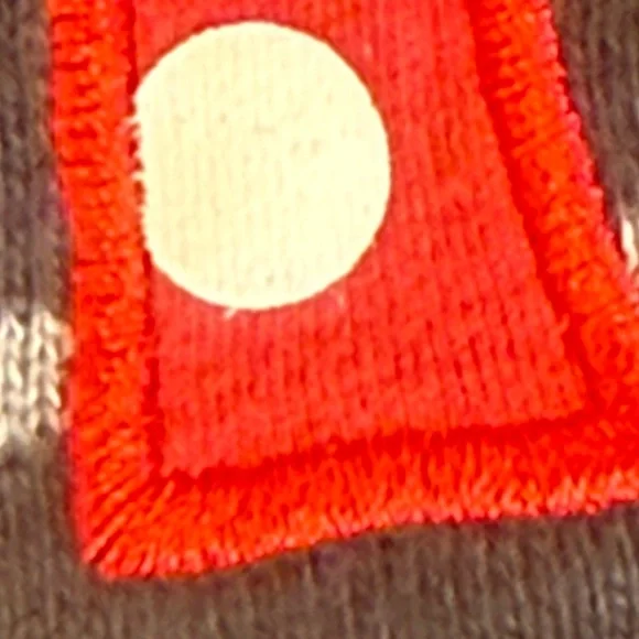 Disney Parks Minnie Mouse Red Polka Dot High Heel Striped Lightweight Sweater L - Picture 5 of 10